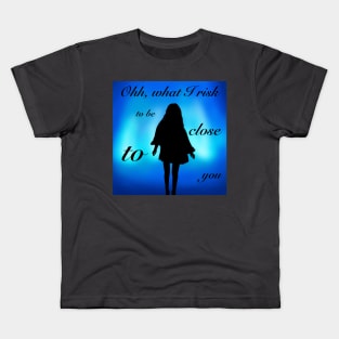 faouzia silhouette with lyrics and blue northern lights Kids T-Shirt